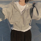 Miss | Hoodie Dames Oversized Drop Shoulder Rits - Miss Madera MIS-9FPQXY