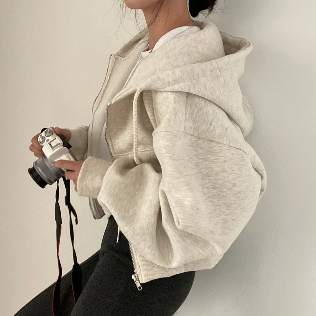 Miss | Hoodie Dames Oversized Drop Shoulder Rits - Miss Madera MIS-3UNYQM