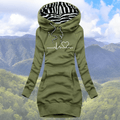 Miss | Hoodie Dames Oversized EKG-print Casual - Katoen - Miss Madera MIS-KTD843