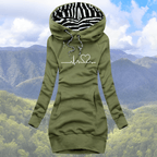 Miss | Hoodie Dames Oversized EKG-print Casual - Katoen - Miss Madera MIS-KTD843