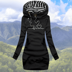 Miss | Hoodie Dames Oversized EKG-print Casual - Katoen - Miss Madera MIS-VP7SO9