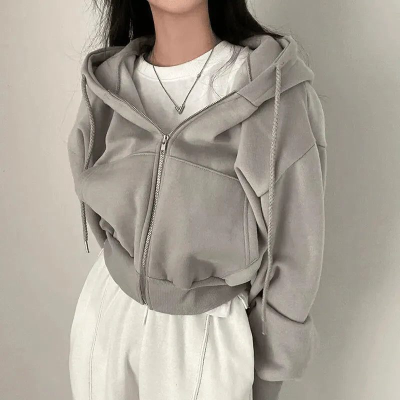 Miss | Hoodie Dames Oversized Rits Grote Maten - Miss Madera MIS-MQO5WN