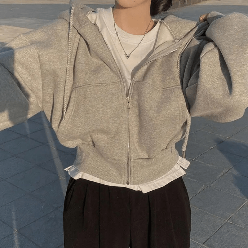 Miss | Hoodie Dames Oversized Rits Grote Maten - Miss Madera MIS-SH8XSI
