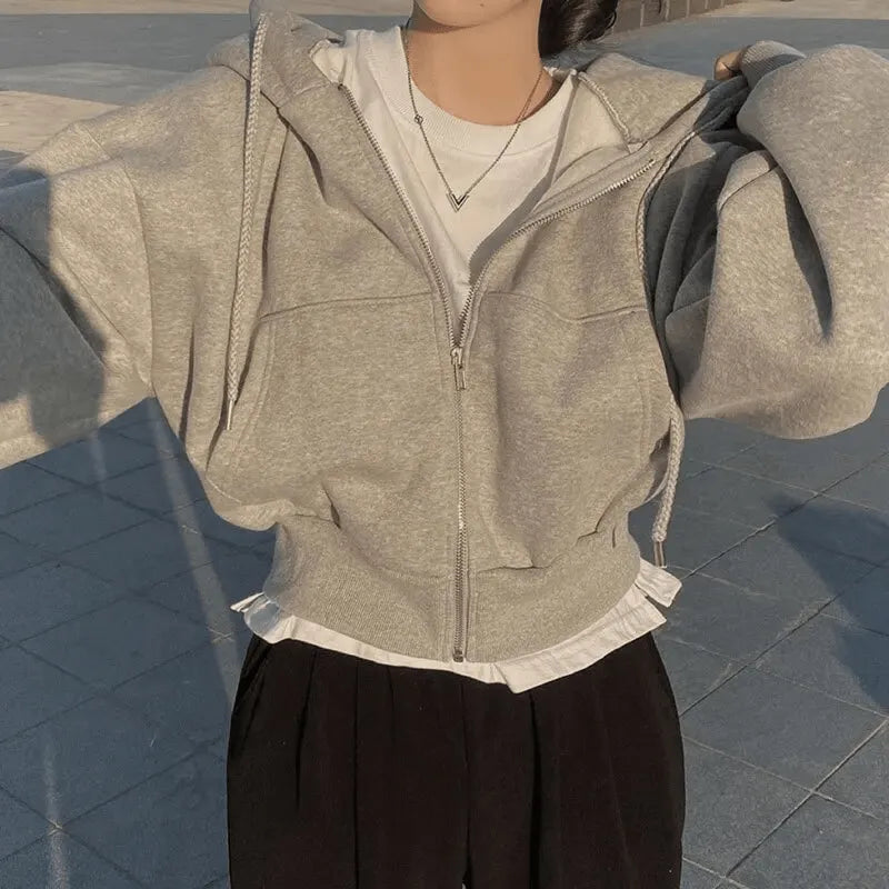 Miss | Hoodie Dames Oversized Rits Grote Maten - Miss Madera MIS-SH8XSI