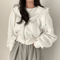 Miss | Hoodie Dames Oversized Rits Grote Maten - Miss Madera MIS-Z8W8PR