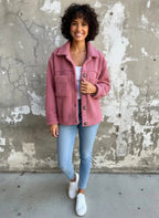 Miss | Jacket Dames Casual - Pluche teddy stof - Miss Madera