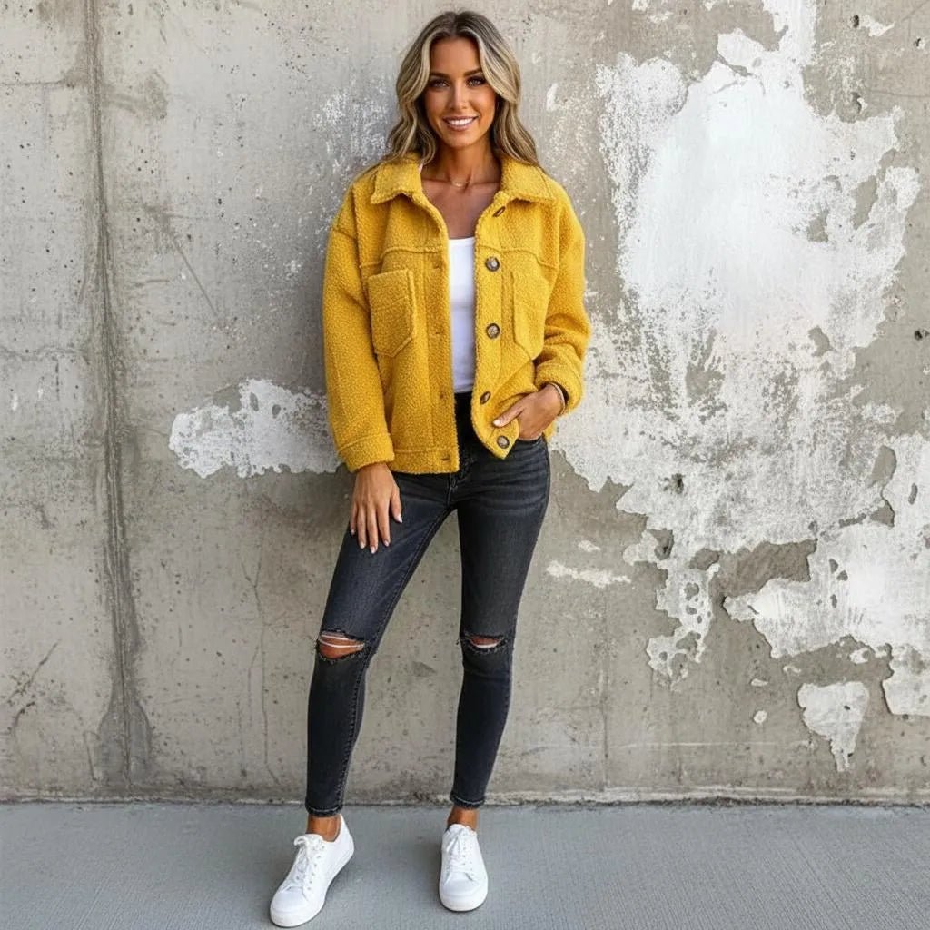 Miss | Jacket Dames Casual - Pluche teddy stof - Miss Madera