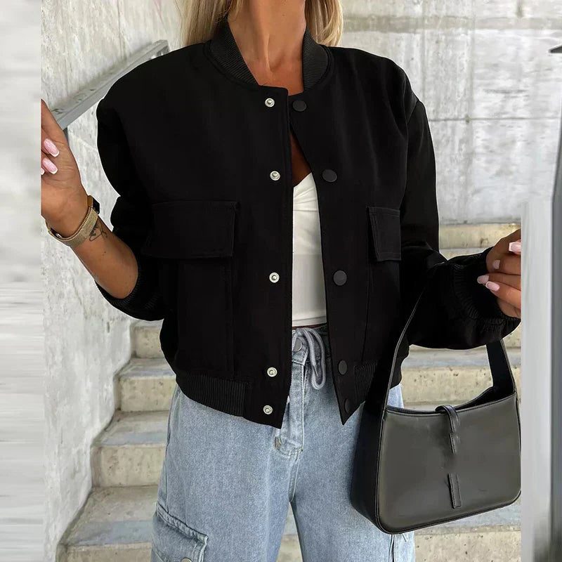 Miss | Jas Dames Bomber Oversized Geribbeld Heuplang - Miss Madera MIS-42RH2I