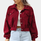 Miss | Jas Dames Casual Lanternmouwen - Ribstof - Miss Madera MIS-6544EC