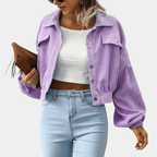 Miss | Jas Dames Casual Lanternmouwen - Ribstof - Miss Madera MIS-A0C657