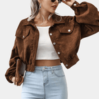 Miss | Jas Dames Casual Lanternmouwen - Ribstof - Miss Madera MIS-9562D8