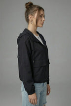 Miss | Jas Dames Cropped Capuchon Rits Casual - Miss Madera MIS-XB9XKS