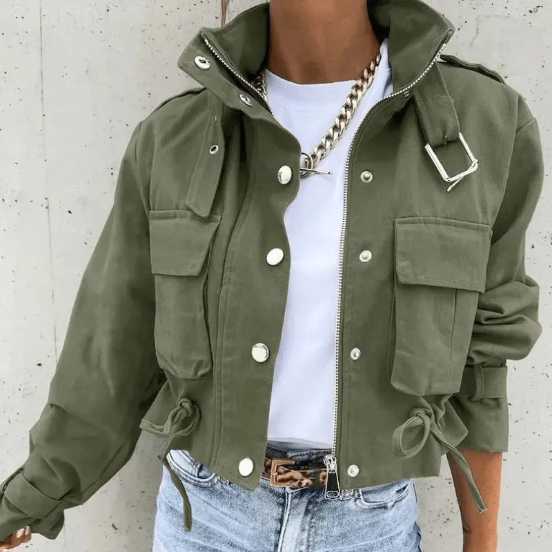 Miss | Jas Dames Cropped met Capuchon - Polyester - Miss Madera MIS-W2VZM1