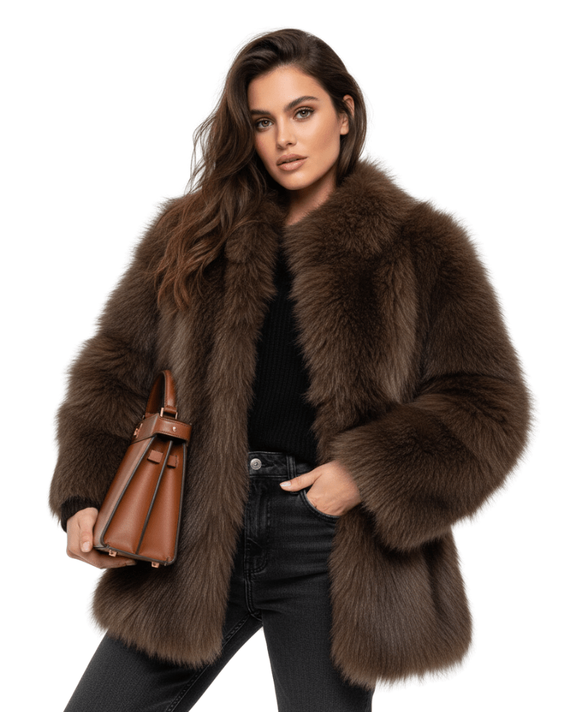 Miss | jas Dames Faux-Fur Relaxed Winterse Stijl - Miss Madera MIS-4MU1G0