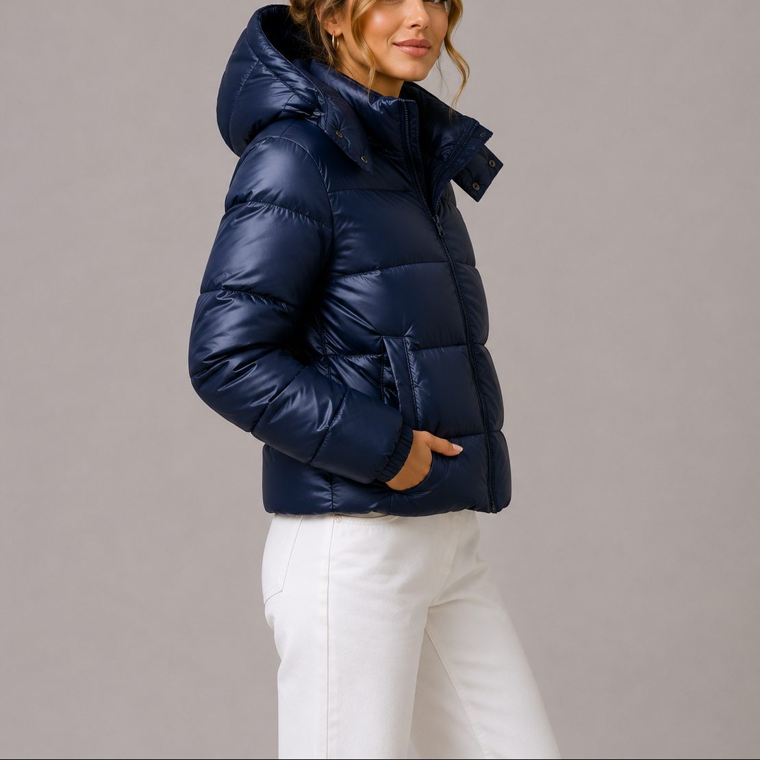 Miss | Jas Dames Gewatteerd Capuchon Heuplang Relaxed - Polyester - Miss Madera MIS-3XS4EK