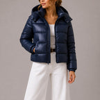 Miss | Jas Dames Gewatteerd Capuchon Heuplang Relaxed - Polyester - Miss Madera MIS-3XS4EK