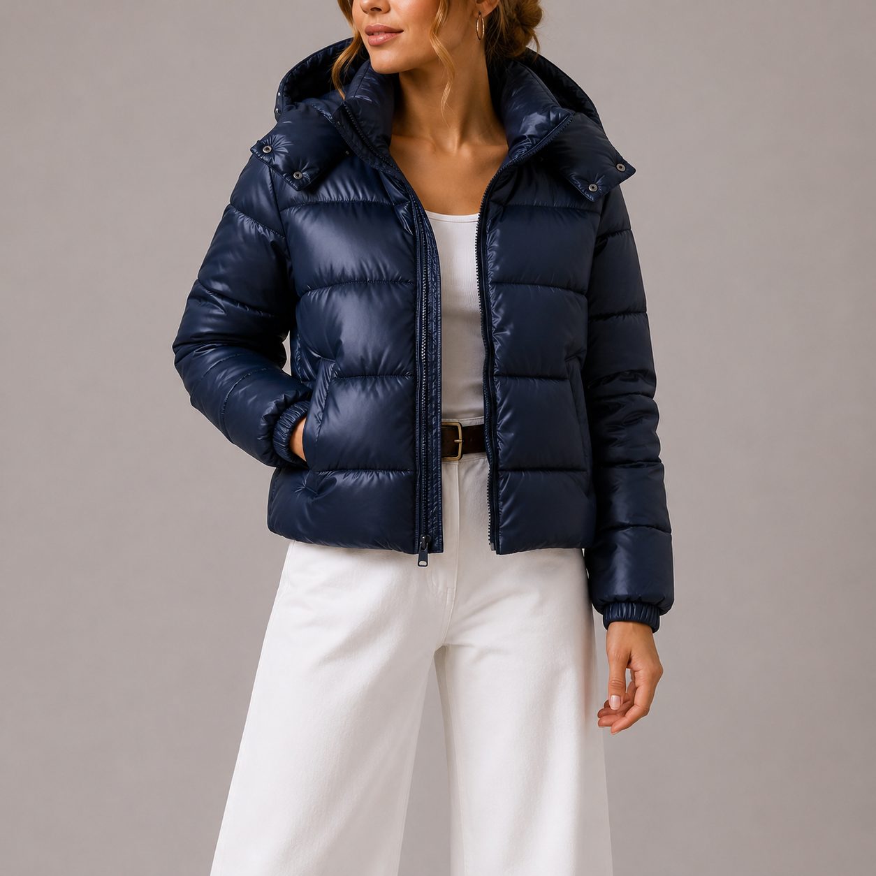 Miss | Jas Dames Gewatteerd Capuchon Heuplang Relaxed - Polyester - Miss Madera MIS-3XS4EK
