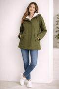 Miss | Jas Dames Gewatteerd Capuchon Ritssluiting Midi - Polyester - Miss Madera MIS-BRVWCY