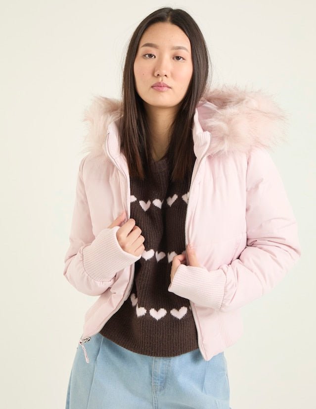 Miss | Jas Dames Gewatteerd Cropped met Capuchon - Miss Madera MIS-69TQTE