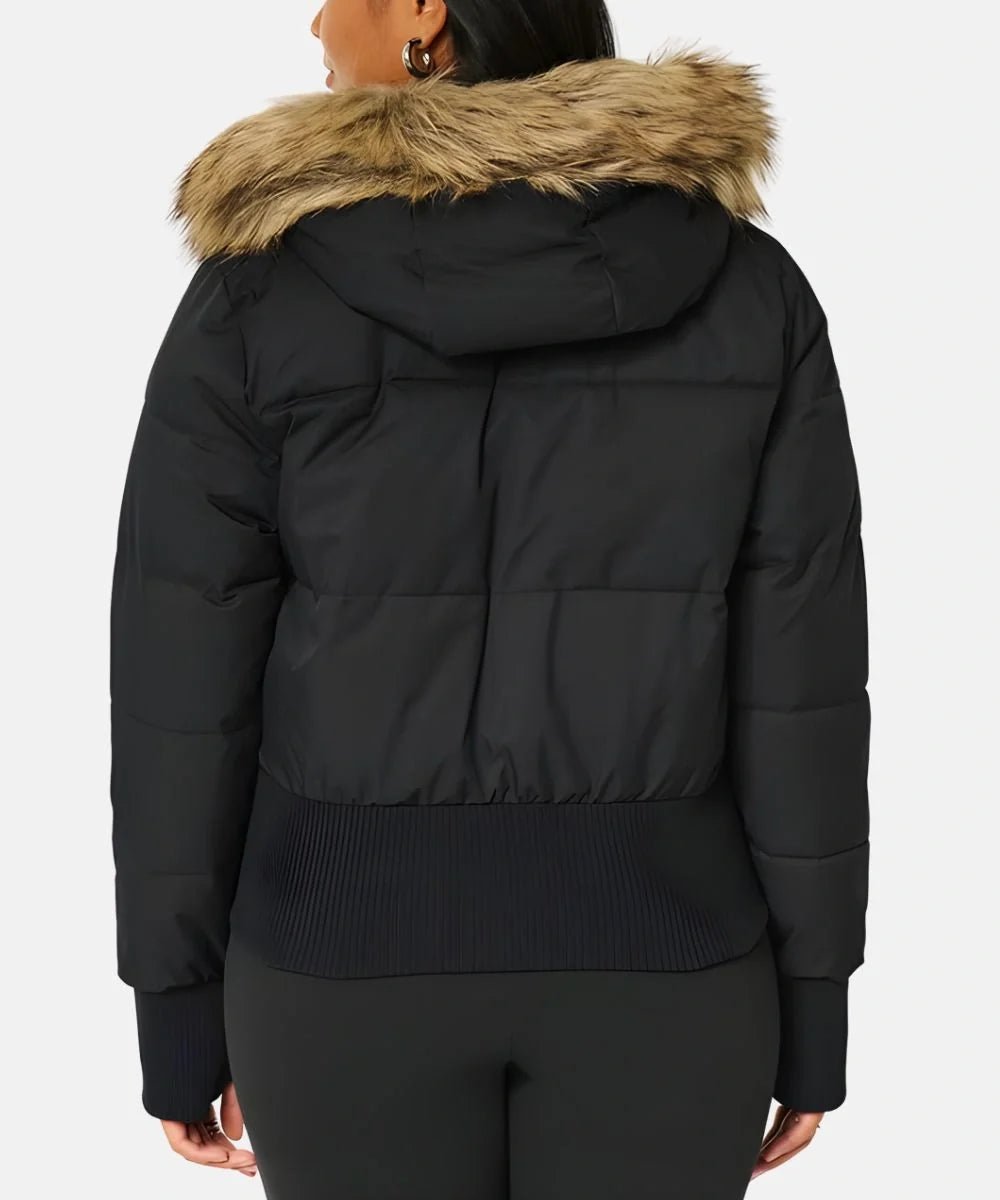 Miss | Jas Dames Gewatteerd Slim Fit Kunstbont Capuchon - Polyester - Miss Madera MIS-15S6G0