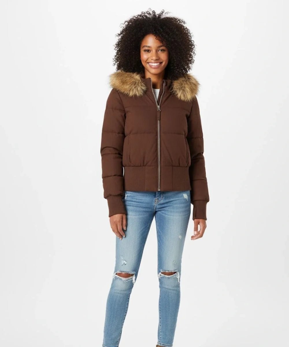 Miss | Jas Dames Gewatteerd Slim Fit Kunstbont Capuchon - Polyester - Miss Madera MIS-15S6G0