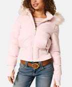 Miss | Jas Dames Gewatteerd Slim Fit Kunstbont Capuchon - Polyester - Miss Madera MIS-15S6G0