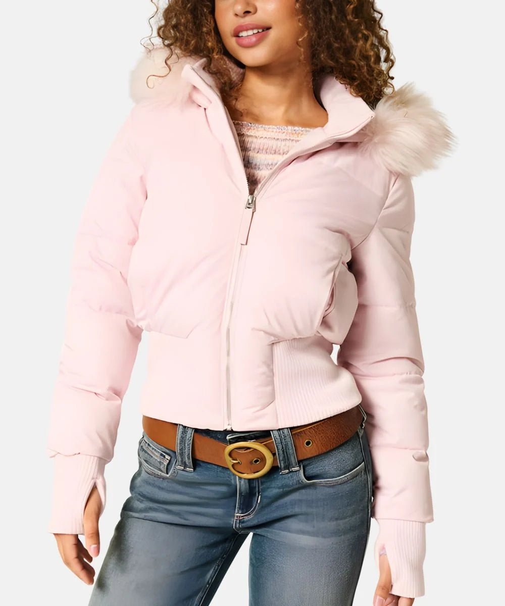 Miss | Jas Dames Gewatteerd Slim Fit Kunstbont Capuchon - Polyester - Miss Madera MIS-15S6G0
