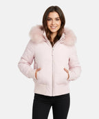 Miss | Jas Dames Gewatteerd Slim Fit Kunstbont Capuchon - Polyester - Miss Madera MIS-15S6G0