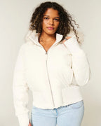 Miss | Jas Dames Gewatteerd Slim Fit Kunstbont Capuchon - Polyester - Miss Madera MIS-15S6G0