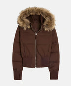 Miss | Jas Dames Gewatteerd Slim Fit Kunstbont Capuchon - Polyester - Miss Madera MIS-15S6G0