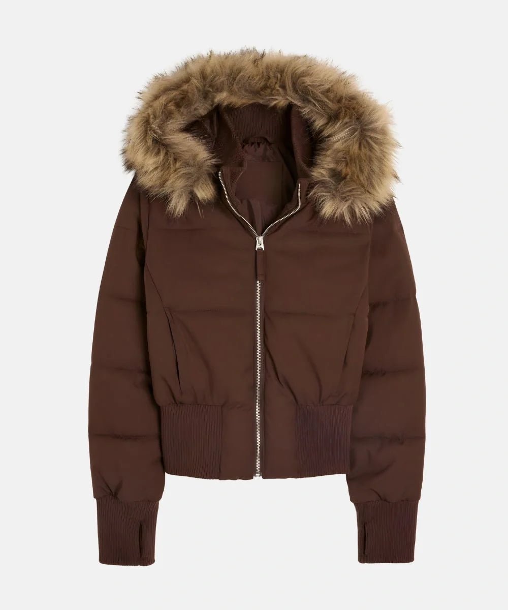 Miss | Jas Dames Gewatteerd Slim Fit Kunstbont Capuchon - Polyester - Miss Madera MIS-15S6G0