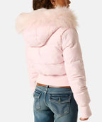 Miss | Jas Dames Gewatteerd Slim Fit Kunstbont Capuchon - Polyester - Miss Madera MIS-15S6G0