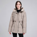 Miss | Jas Dames Gewatteerde Parka Capuchon Tailleerbaar - Polyester - Miss Madera MIS-JQCE4Z