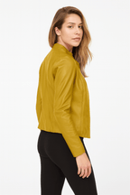 Miss | Jas Dames Kort Casual - leer - Miss Madera