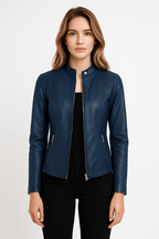 Miss | Jas Dames Kort Casual - leer - Miss Madera