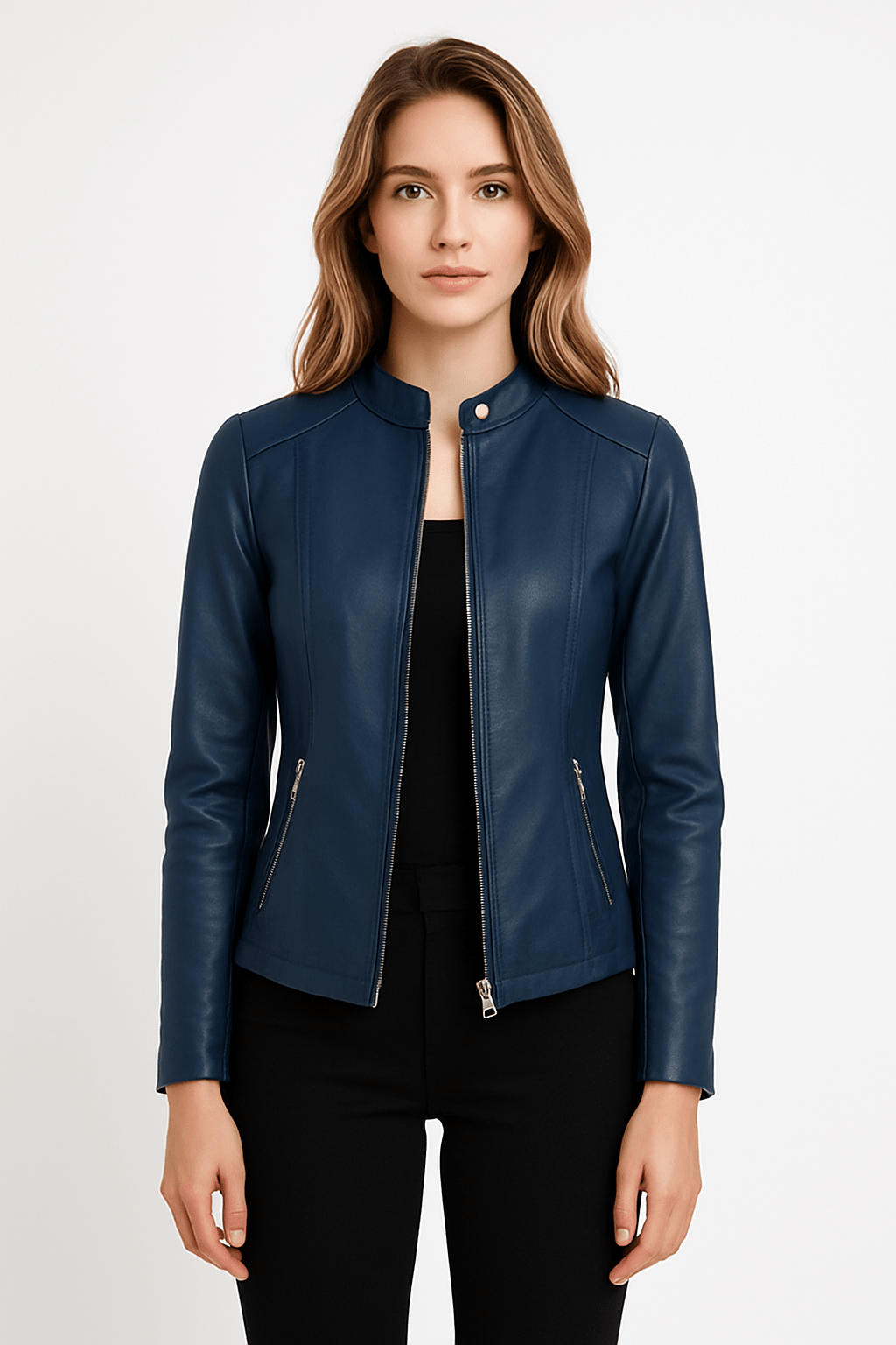 Miss | Jas Dames Kort Casual - leer - Miss Madera
