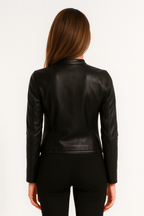 Miss | Jas Dames Kort Casual - leer - Miss Madera