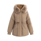 Miss | Jas Dames Korte Thermoparka Afneembare Bontkraag - Polyester - Miss Madera MIS-GMQXXW