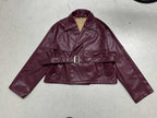 Miss | Jas Dames Korte Trenchcoat Cape-detail Getailleerd - Kunstleer - Miss Madera MIS-Y6QNUO