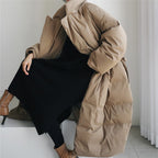 Miss | Jas Dames Maxi Gewatteerd Hoge Kraag Oversized - Miss Madera MIS-UKMOQF