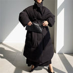 Miss | Jas Dames Maxi Gewatteerd Hoge Kraag Oversized - Miss Madera MIS-UKMOQF