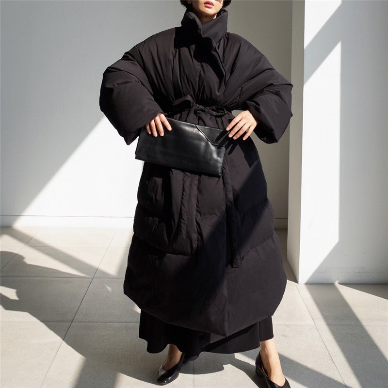 Miss | Jas Dames Maxi Gewatteerd Hoge Kraag Oversized - Miss Madera MIS-UKMOQF