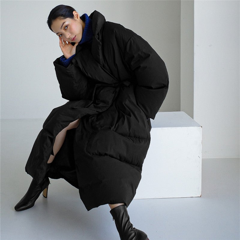 Miss | Jas Dames Maxi Gewatteerd Hoge Kraag Oversized - Miss Madera MIS-UKMOQF