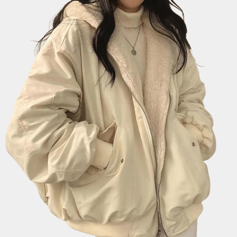 Miss | Jas Dames Oversized Lang Capuchon Éénknoop - Miss Madera MIS-S1QCES