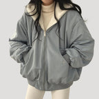 Miss | Jas Dames Oversized Lang Capuchon Éénknoop - Miss Madera MIS-S1QCES