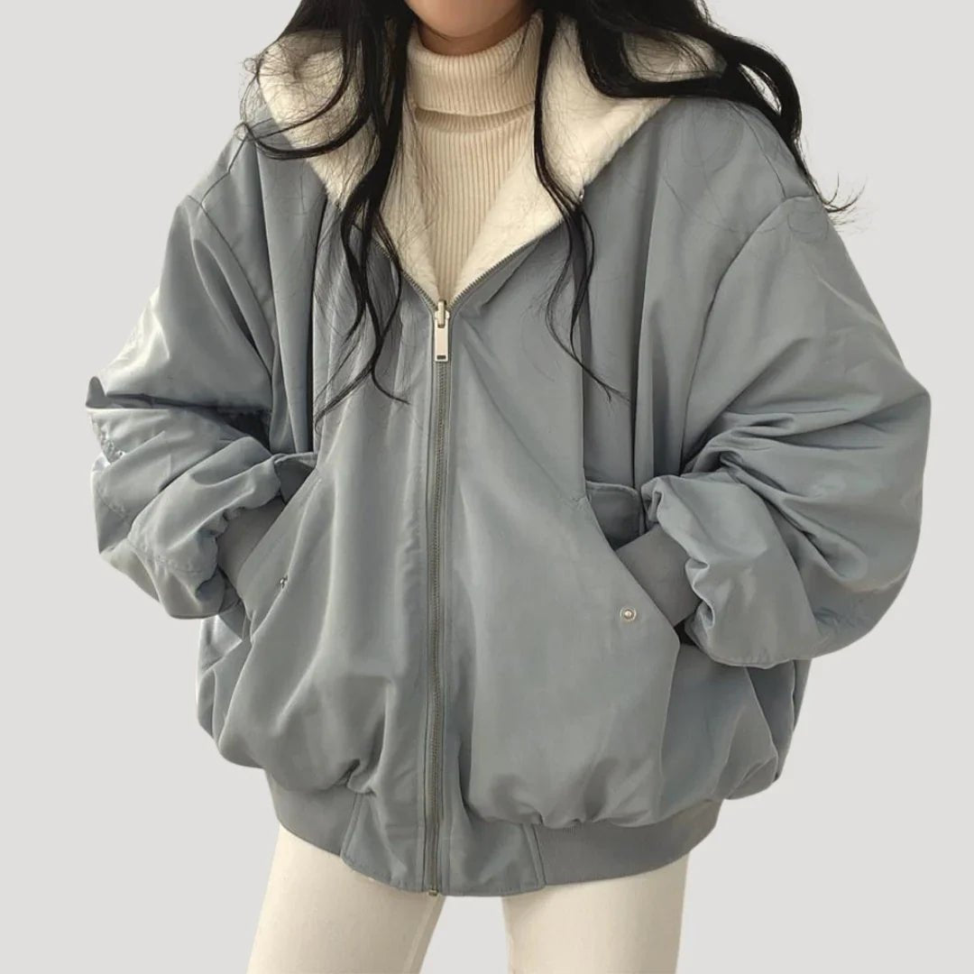 Miss | Jas Dames Oversized Lang Capuchon Éénknoop - Miss Madera MIS-S1QCES