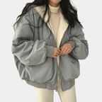 Miss | Jas Dames Oversized Lang Capuchon Éénknoop - Miss Madera MIS-8D7SKL