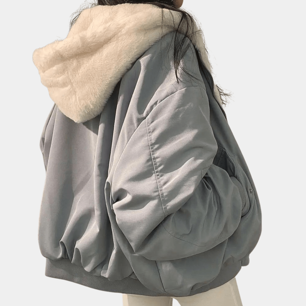 Miss | Jas Dames Oversized Lang Capuchon Éénknoop - Miss Madera MIS-S1QCES