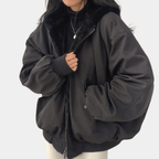 Miss | Jas Dames Oversized Lang Capuchon Éénknoop - Miss Madera MIS-PZMXD9
