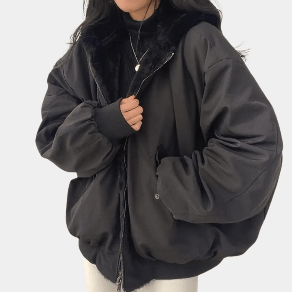 Miss | Jas Dames Oversized Lang Capuchon Éénknoop - Miss Madera MIS-PZMXD9